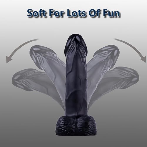 Miniatura 10 de Consolador pequeño realista de 4 pulgadas, enchufe anal para principiantes, consolador anal suave con eje curvado y bolas, juguete sexual anal para