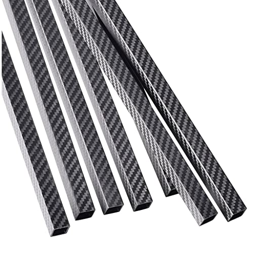 1Pcs 500mm 25 26 28 30 32 34 35mm 3k Carbon Fiber Square Tube, Twill Matte Large Diameter High Strength Full Carbon Fiber Square Tube(30x30x27mm)