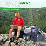 DBPOWER Portable Power Station, Peak 350W Backup Lithium Battery 250Wh 110V Pure Sine Wave AC Outlet Solar Generator Supply(Solar Panel Not Included) for Emergency Outdoor Camping Fishing Hunting CPAP - 7