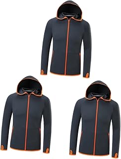 NOLITOY 3 Peças Roupas De Pesca Anti-Uv Casaco Anti-Uv Respirável Roupas De Pesca Poliéster Roupas De Proteção Solar Roupas De Proteção UV Roupas De Pesca Manga Longa Com Capuz