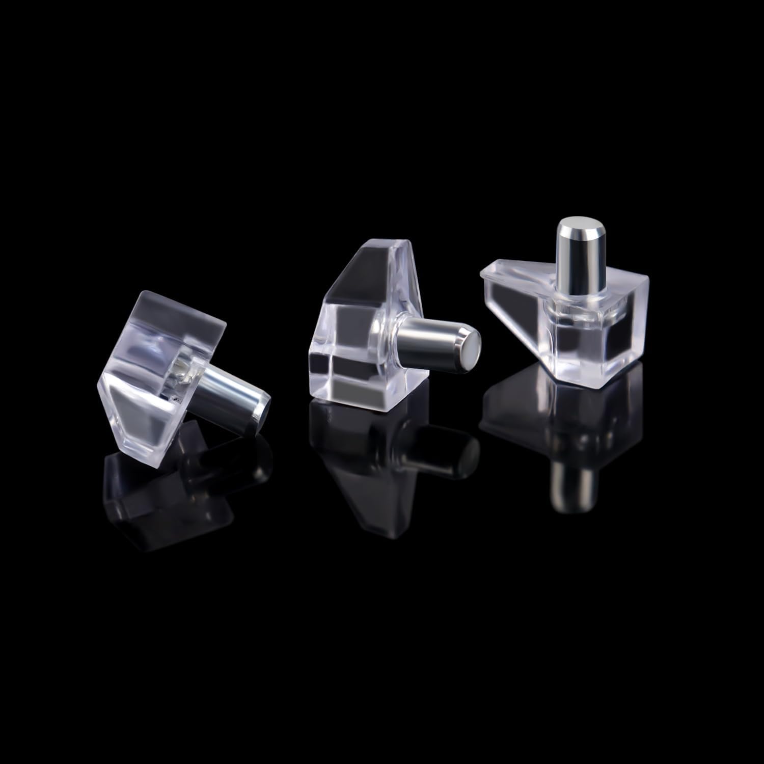 60 Pcs Shelf Support Pegs 5mm Plastic Cabinet Shelf Pins Clear Plastic Replacement Peg Shelf Holder Pegs for Kitchen Furniture Book Shelves Bookcase Clear Cabinet Shelf Clips
