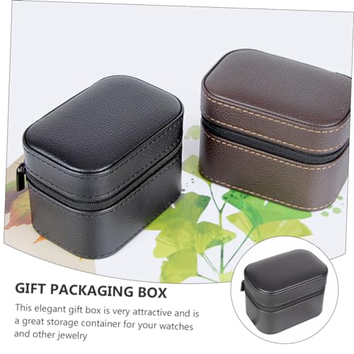 Boîte rangement montre cuir noir pour simplifier votre routine matinale - 8