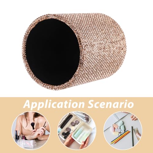 Porte-pinceaux de maquillage doré boîte rangement coiffeuse bureau - 3