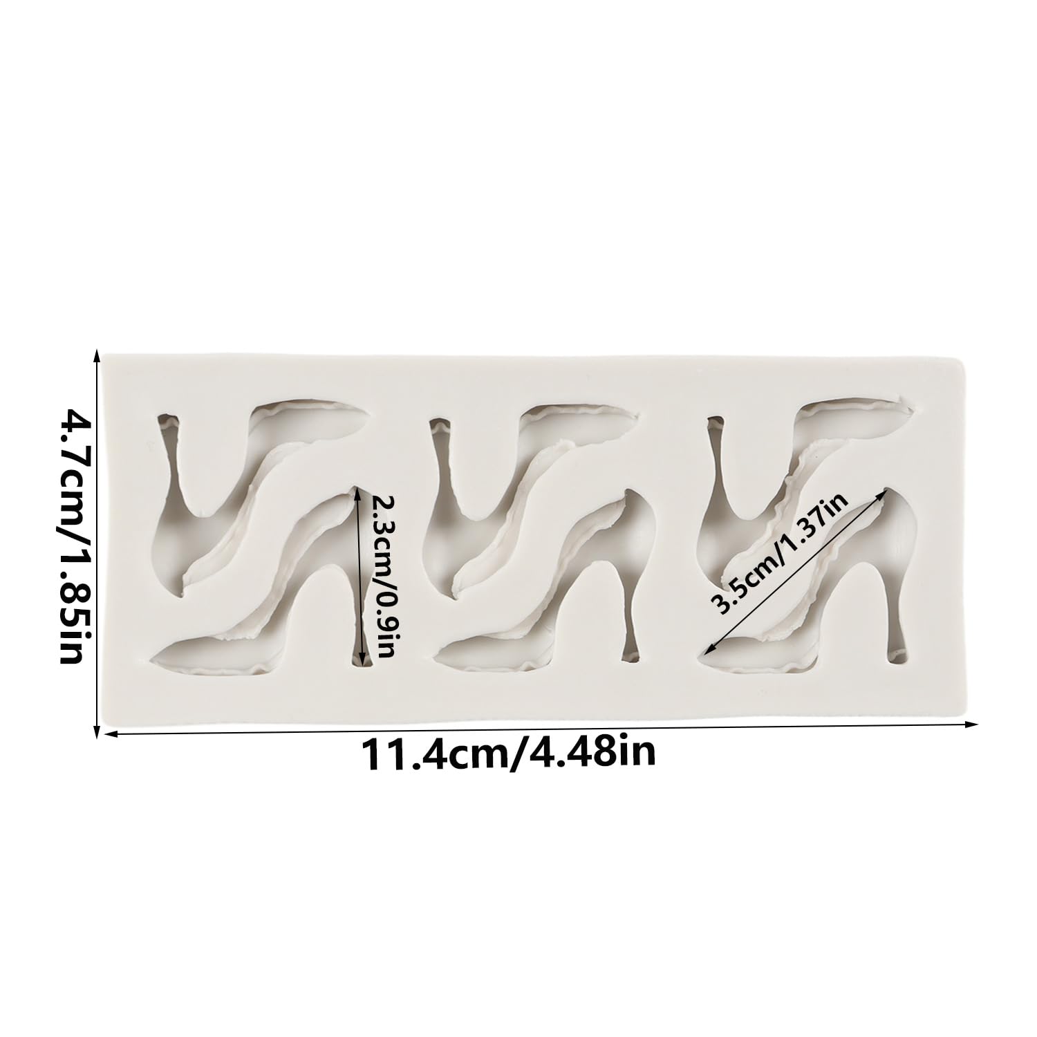 QDMOLDS High Heels Silicone Molds High Heel Shoe Fondant Mold for Cake Decoration Cupcake Topper Chocolate Candy Sugar Craft Polymer Resin Clay Gum Paste - Image 2