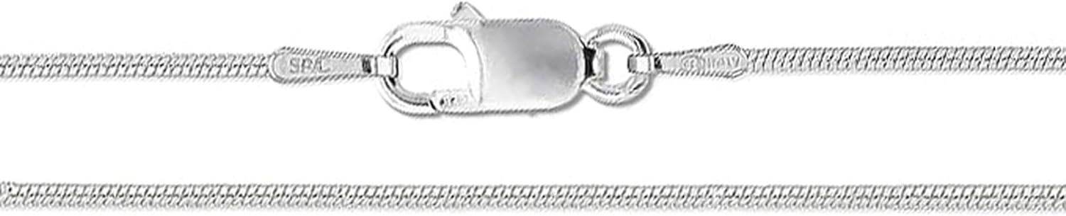 Austrian Crystal Teardrop Sterling Silver Snake Chain Necklace 18 inch - Color Choices