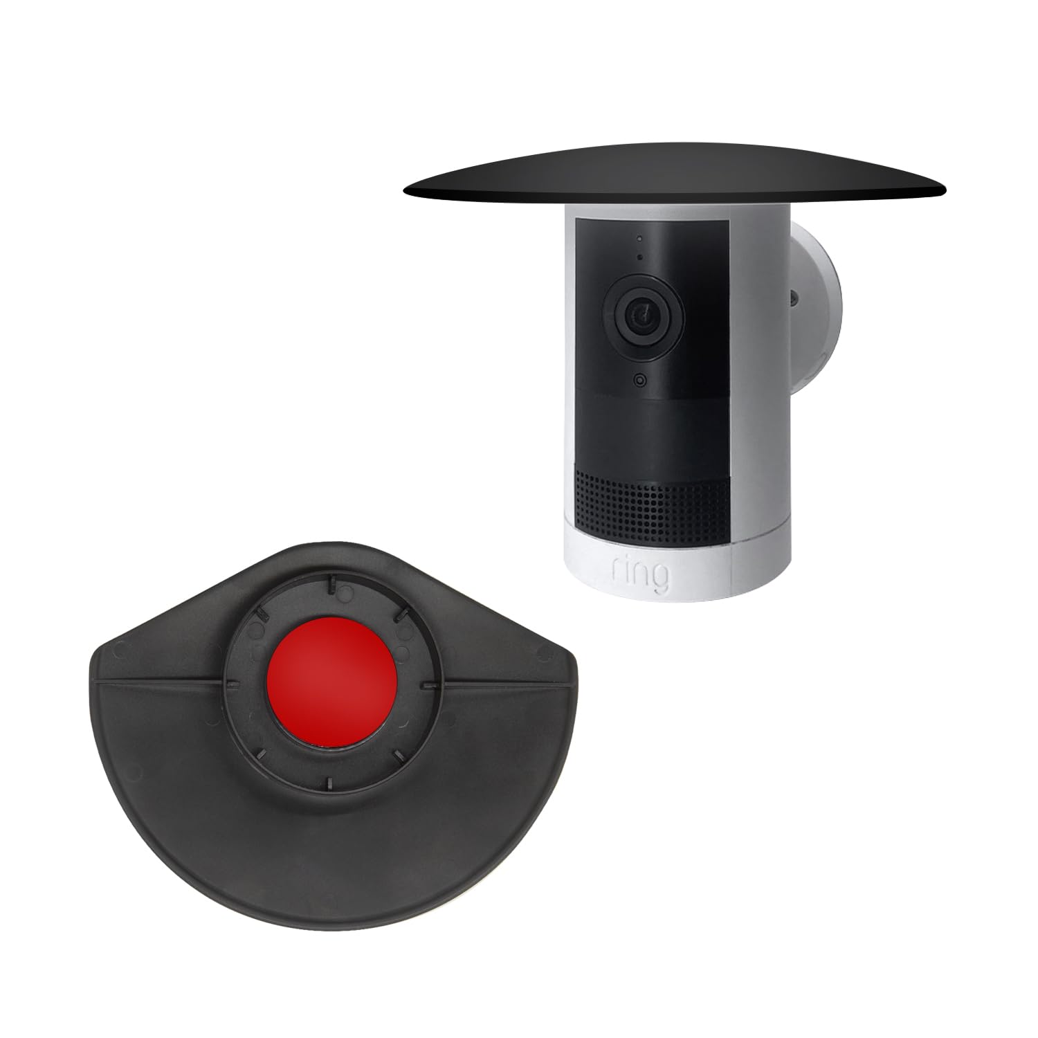 Haoyou Rain Cover for Ring Outdoor Cam Plus and Ring Stick Up Cam, Protects Camera Lenses from Rainwater, Glare, Snow, Sunlight, and UV Rays, Easy to Install and Does Not Obstruct The View (Black)