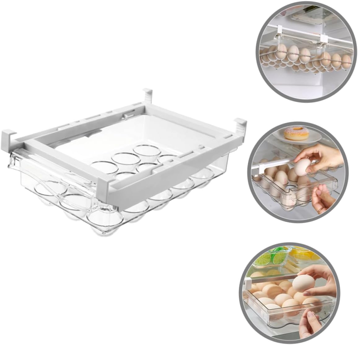 Egg Holder for Refrigerator Eggs Organized Storage Box Refrigerator Organizer