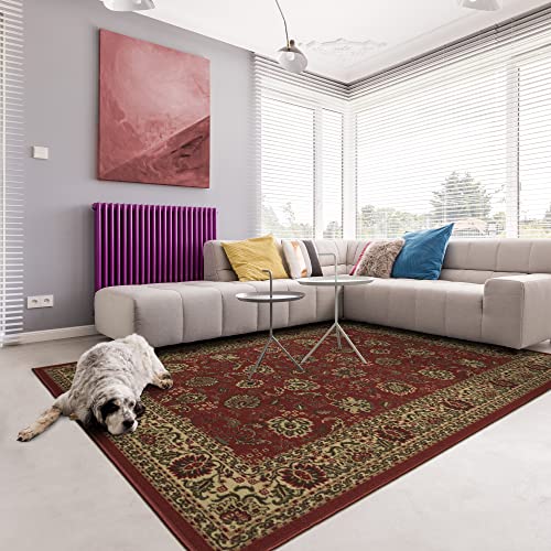 Ottomanson Ottohome Oriental Design Oth2130 Merge Collection, 5' X 6'6", Red-Legacy #TOP3