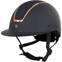 BR Omega Riding Helmet Painted Glitter Navy Rose