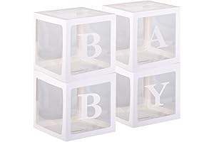 Transparent Ballon Boxes Backdrop - Baby Shower Birthday 