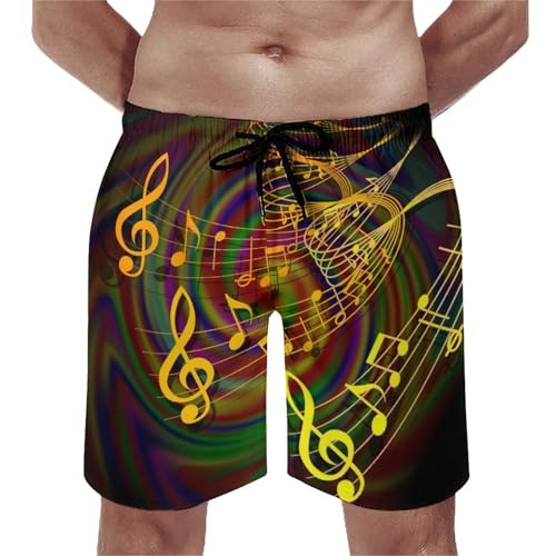 Maillot de bain séchage rapide pour homme avec poches pratiques Note d'or