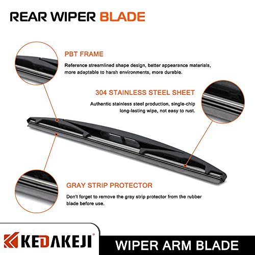Kedakeji Rear Windshield Wiper Blade Compatible With Ford Flex 2009-2013,Rear Wiper Arm Blade Set #TOP3