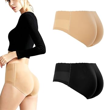 2 Pcs Buttocks Lifting Underwear Padded Butt Lifting Panties Daily Wear Body Shaper False Buttocks Underwears