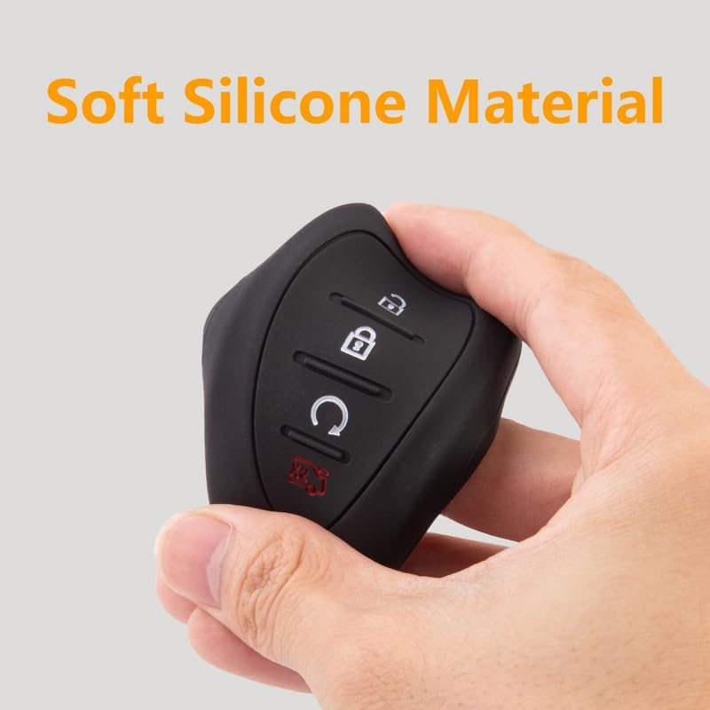 Miniatura 3 de BE - Funda para llavero de Chevy, protector de silicona compatible con Chevrolet Volantor Malibu 2016-2021, Menlo, Trailblazer, Traverse, Chevy