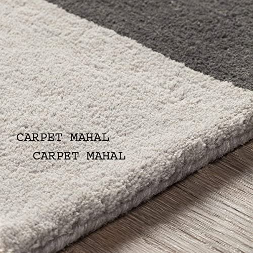 Image of Carpet Mahal Export Quality Handmade Tuffted Pure Woollen Carpet for Living Room Bedroom Size 6 x 6 feet Square (180X180 Cm) Color-Multi