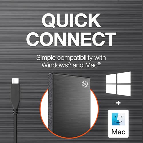 Image of Seagate One Touch SSD 1TB External SSD Portable - Black, speeds up to 1030MB /s, 6mo Mylio Photo+ subscription, 6mo Dropbox Backup Plan and Rescue Services (STKG1000400)
