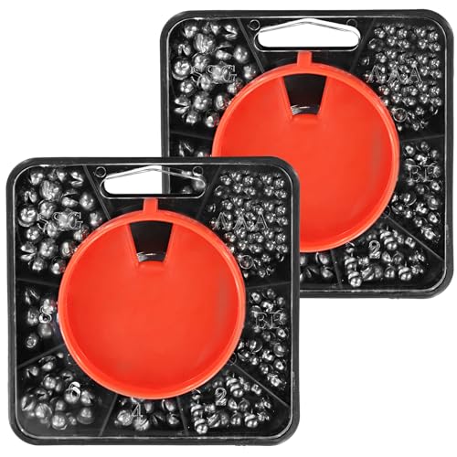 2Pack Division Split Shot Fishing Weights Sets, 240g Soft Metal