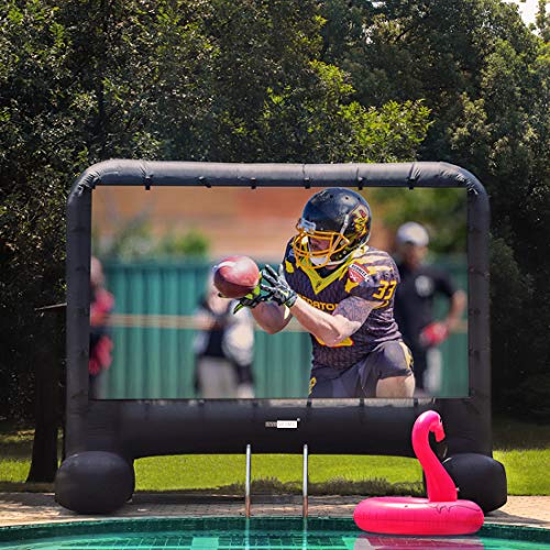 VIVOHOME 17 Feet Indoor and Outdoor Inflatable Blow up Mega Movie Projector Screen
