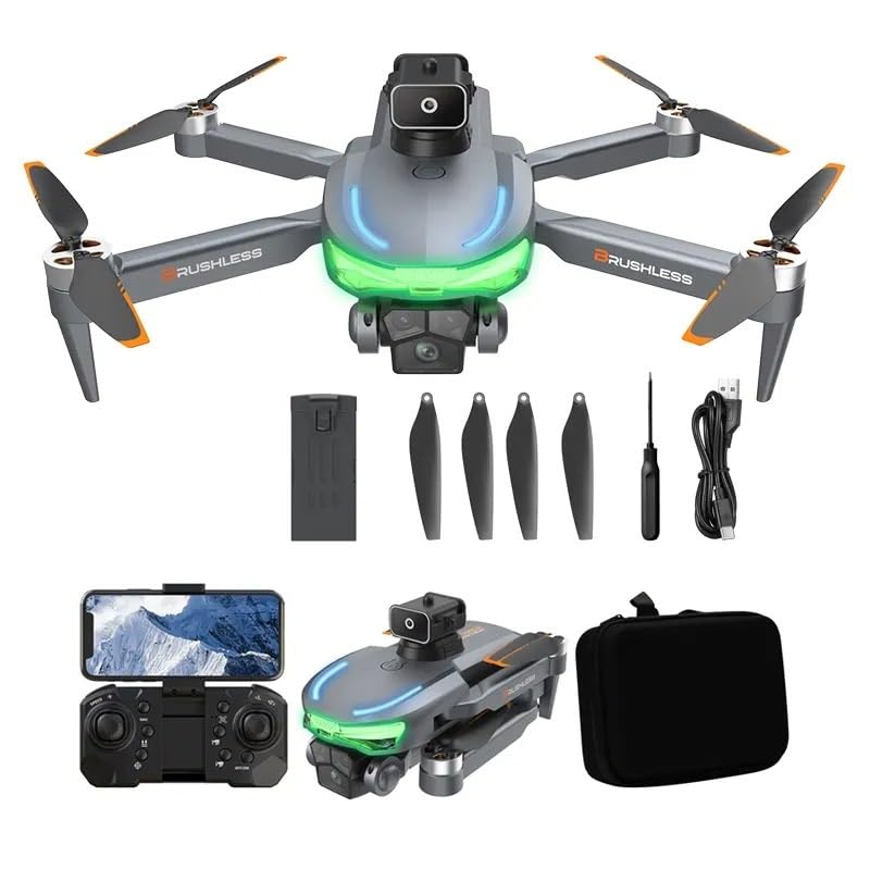 Image of Amitasha A17 Remote Control Drone with Dual Camera 4k 1080p Wi-Fi Selfie Gesture RC Obstacle Avoidance Drone One Key Takeoff & Landing 2 x 600mAh Battery