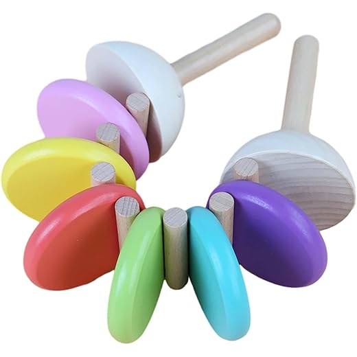 THE STYLE SUTRA Wooden Castanets Early Learning Montessori Toys for Nursery Easter Preschool