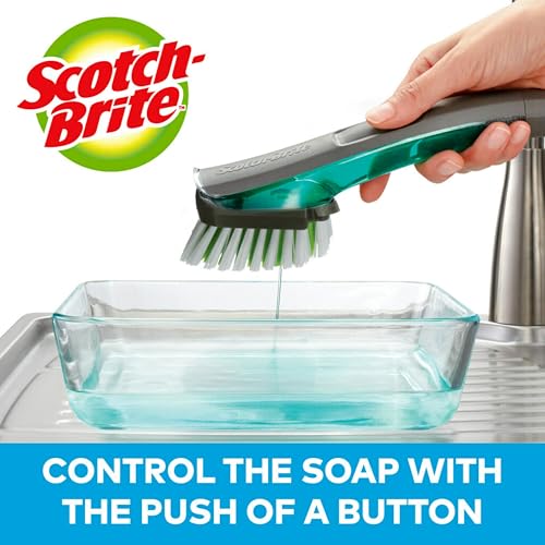 Image of Scotch-Brite Odor Resist Soap Control Dishwand Brush, 1 Cleaning Dish Wand Brush, Precise Soap Control, Leak-Free Guarantee, Safe on Dishes, Nonstick Cookware, Tubs (Pack of 4)