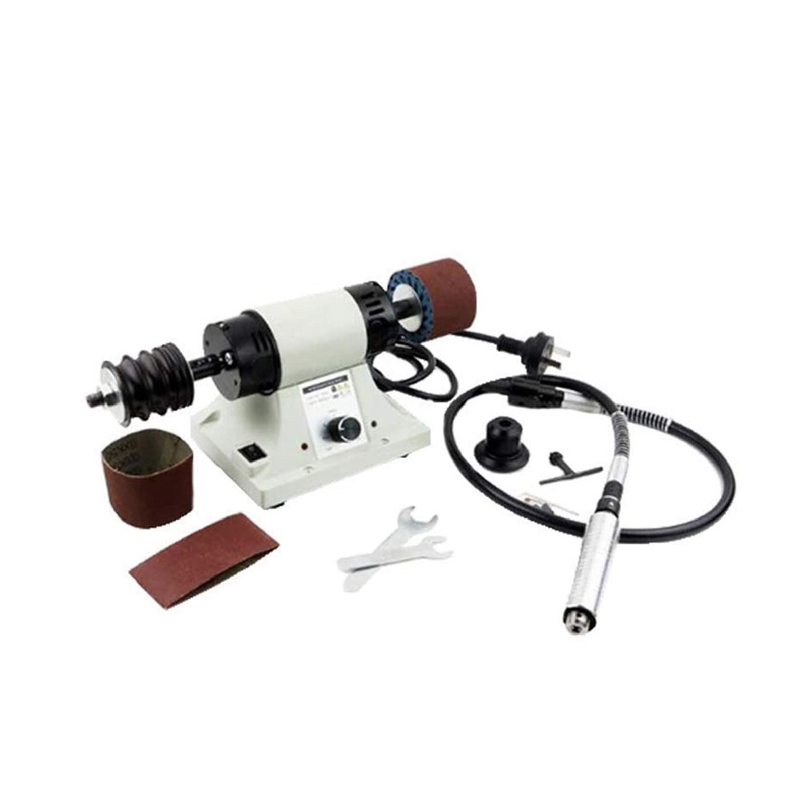 Leather Polishing Burnishing Machine Leather Edge Grinding Machine 0-8000RPM with Flexible Shaft Handle(Type2)
