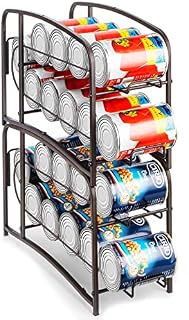 Mutool 2 Pack Stackable Can Rack Holder, Can Organizer for Fridge Kitchen Cupboard, Can Holder Storage Rack for Counter-Top, Pantry Organizers and Storage, Bronze