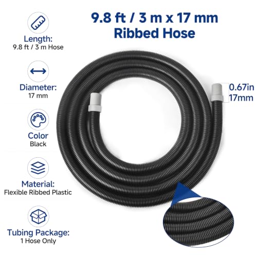 Image of A20015 Ribbed Hosing 9.8 ft / 3 m x 17 mm Canister Filter Hose | Replacement Part Compatible with Fluval 407 307 306 406 305 405 Filters Suitable for A446 A449 A212 A217 A211 A216