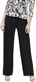 Women's Straight Leg Dress Pant for Mother of The Bride, Elegant Party Outfit (Petite and Regular Sizes) - Buy now
