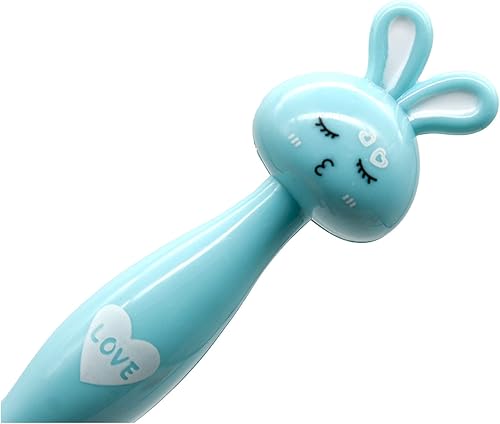 Miniatura 6 de Lopenle 6 bolígrafos de conejo de Pascua, bolígrafos de conejo de dibujos animados, bolígrafos de animales novedosos con 6 recambios de tinta negra