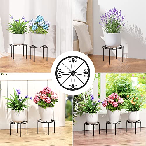 bussdis 1 PCS Plant Stand, Heavy Duty Metal Stand Decorates Plants, Flower Pot Stand against rusting, Round Plant Rack for Room Indoor and Outdoor Courtyard,Gardens.
