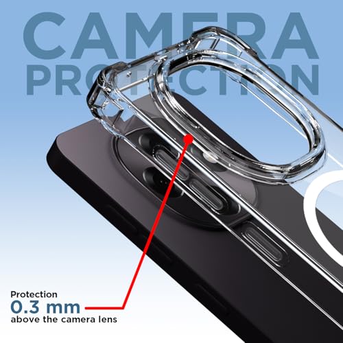 Image of Outlouders Back Cover for Oppo F31 Pro 5G Mag-Safe Transparent PC + TPU Bumper Case with Magnetic Support Shockproof Protection (Transparent Mag-Safe)