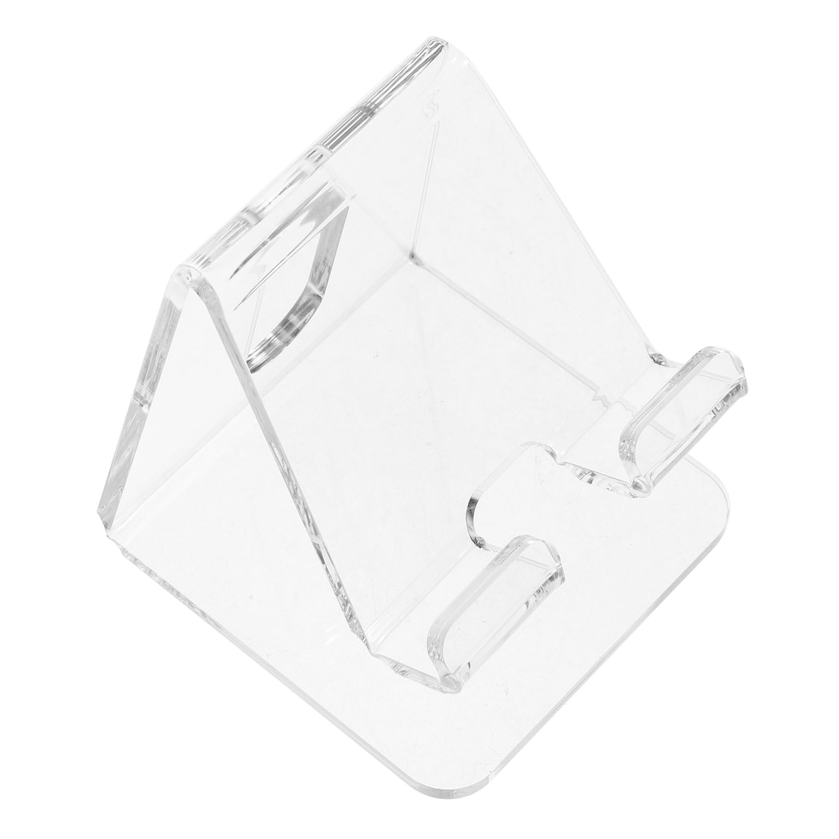 Hemobllo 5pezzi Supporto per Cellulare Acrilico Trasparente Porta Smartphone da Scrivania per Videochiamate e Streaming Design Elegante e Funzionale per Uso Domestico e Ufficio