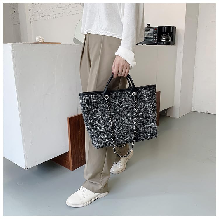 Women's Large Capacity Canvas Tote Bag - Versatile Hobo Shoulder & Crossbody Handbag for Beach & Vacation4