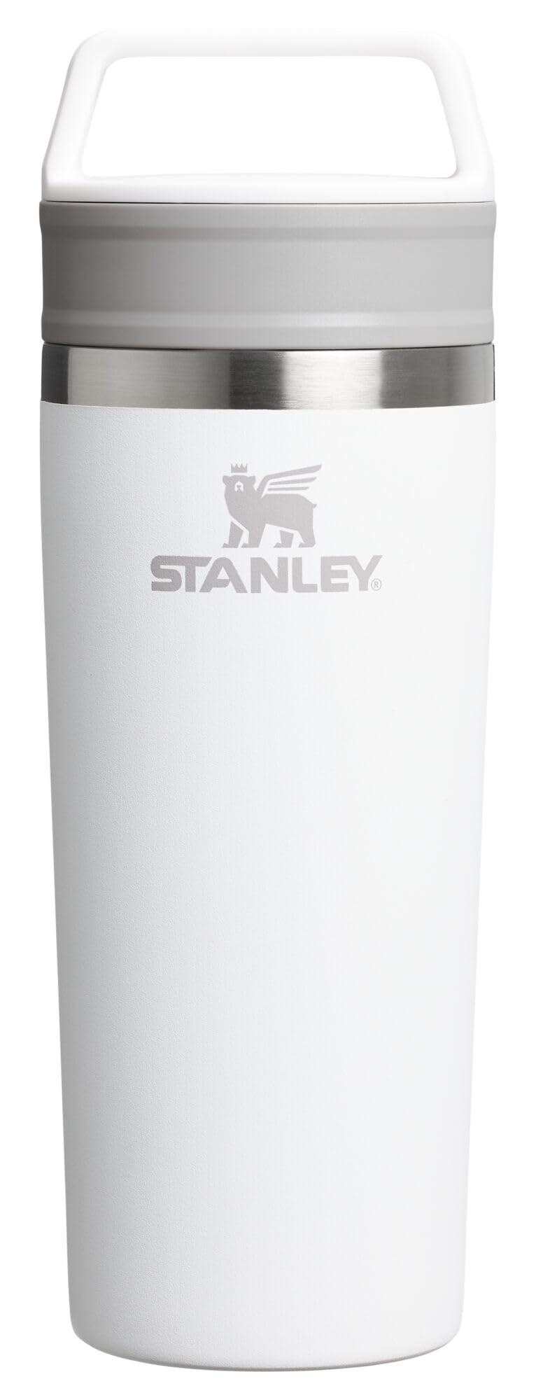 STANLEY Cafe To Go Travel Mug 16 oz | Leakproof Two-Part Drink Through Lid | Tumbler Cup for Coffee, Tea and Drinks | Insulated Stainless Steel Coffee Mug | BPA-Free | Frost