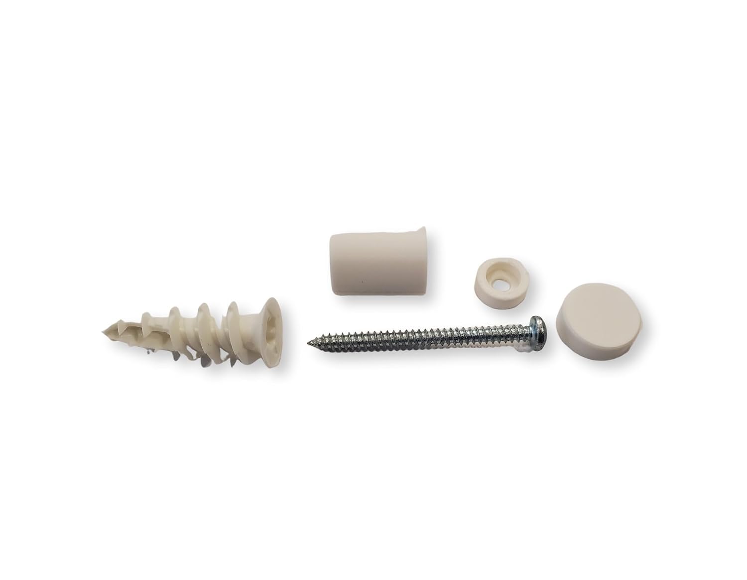 Generic Secure Mounting Hardware, Compatible with IKEA SKADIS Pegboard System (Matte White, 4 Pack)