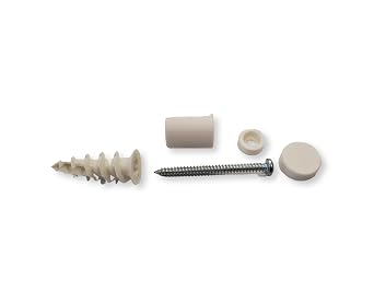 Generic Secure Mounting Hardware, Compatible with IKEA SKADIS Pegboard System Matte White, 4 Pack