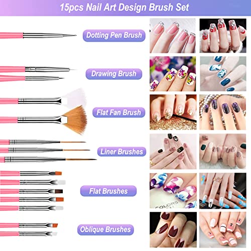 Nail Kit With Electric Nail Drill Uv Led Nail Lamp, 54W Uv Nail Dryer Light Manicure Pen Polishing Tools, False Nail Tips Nail Files Starter Set Acrylic Nail Art Supplies For Beginner With Everything #TOP4