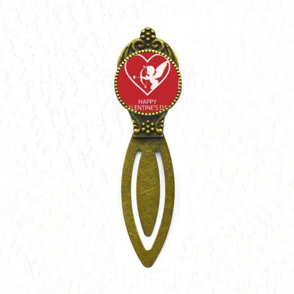 Marque-page flèche d'ange blanc rétro en métal ciselé finition Saint Valentin - 5