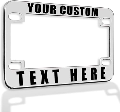 Miniatura 7 de Speedy Pros Marco de matrícula de metal zinc personalizado para bicicleta, texto personalizado, accesorios de motocicleta, soporte para placa de