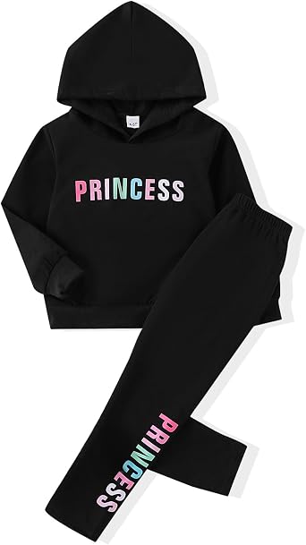 Toddler Girls Pant Set Warm Hoodie Long Sleeve Winter Outfits Sweatsuits Girls Clothing Sets 2 Piece