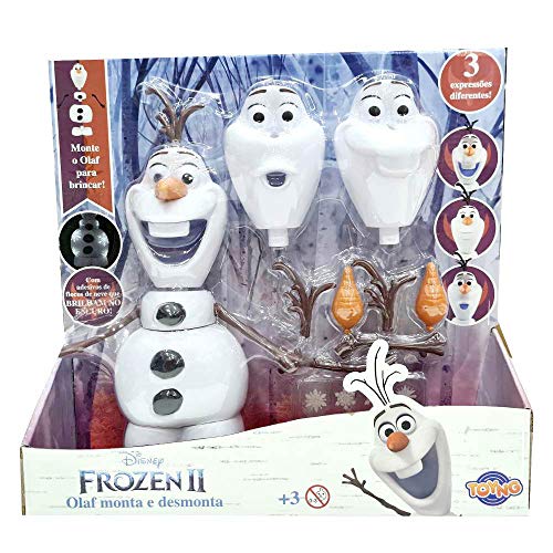 Boneco Olaf Monta e Desmonta e Brilha No Escuro Frozen 2