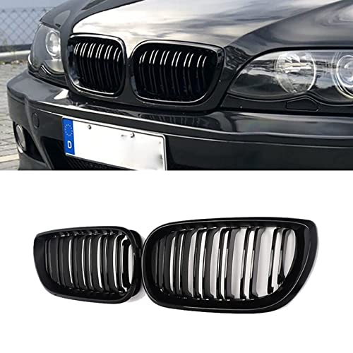 Grille de calandre avant E46 pour BMW série 3 berline break 2002 à 2005 noir brillant