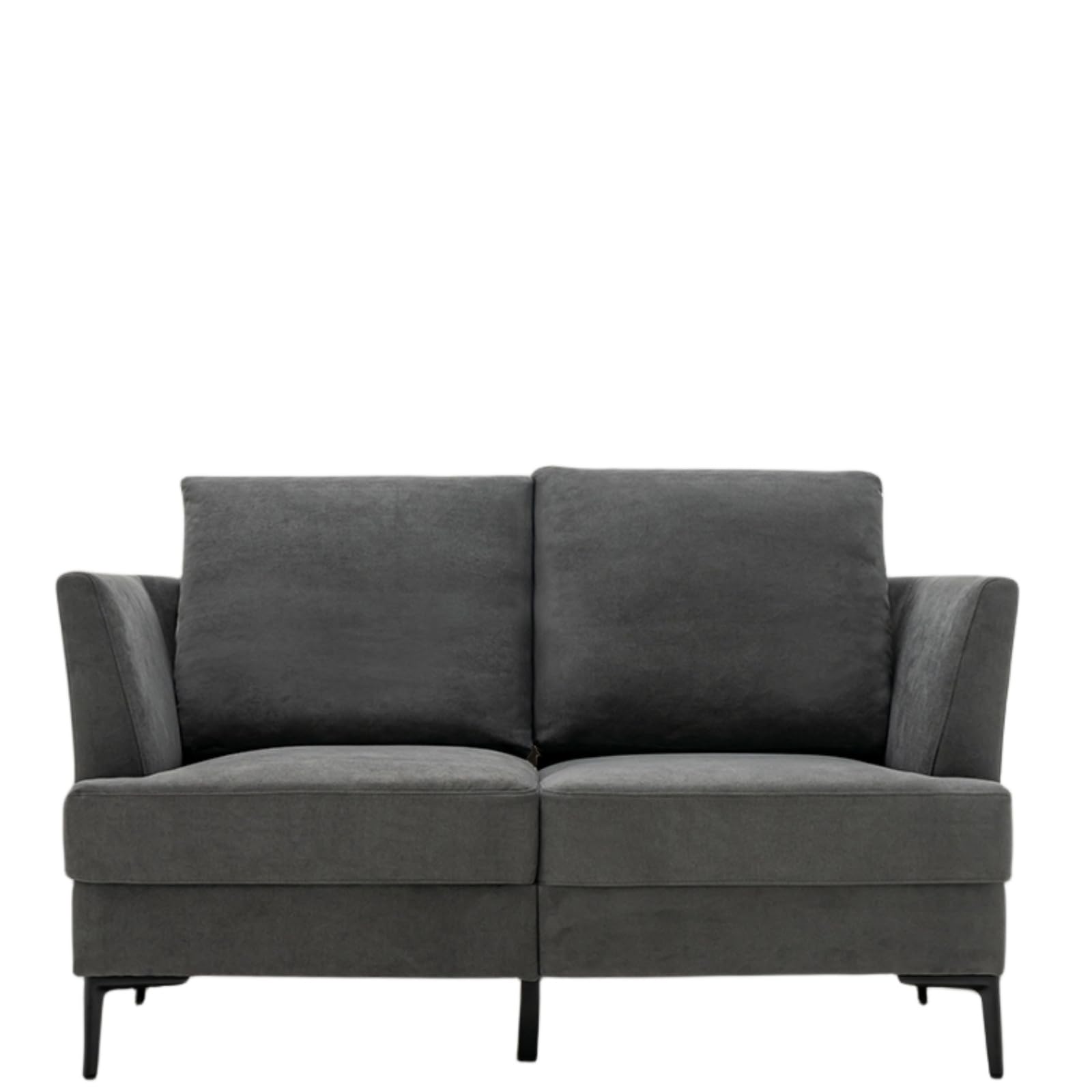 LIFEZEAL Divano Confortevole a 2 Posti Moderno Imbottito Spesso con Gambe e Braccioli per Ufficio, Divanetto Morbido e Soffice da Salotto Grigio