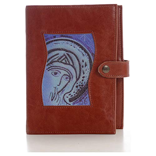 Holyart Funda Biblia Estudio Virgen con el Niño marrón cla