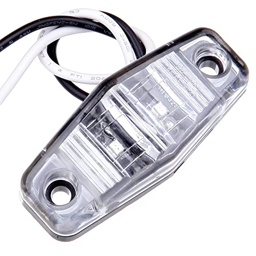 LBRST 12x 2.5 Red+AmberOval LED Truck Trailer Light Side Fender Marker Lights Universal Mount Side Marker Trailer Lights