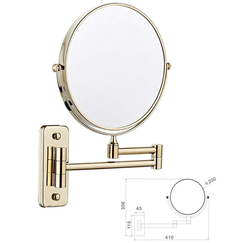 Specchio da parete, allungabile, pieghevole, da barba, for trucco cosmetico, ingrandimento dello specchio for il bagno (Color : #3)