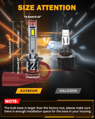 Image of Auxbeam 880 881 Fog Lights White Powersport Lights Offroad 16000LM | 700% brightness, far and wide view, all in one design, built in fan and copper tube, plug and play, 6500k white
