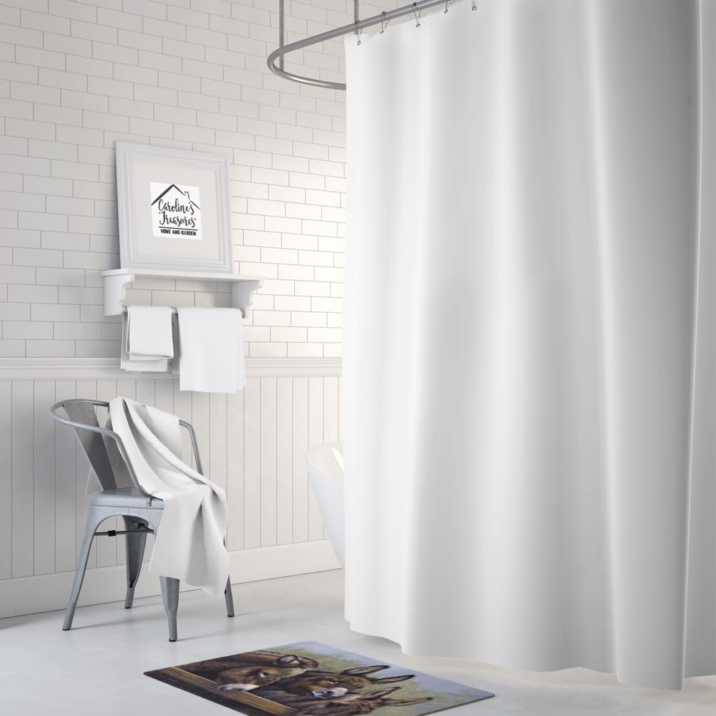 Caroline's Treasures BDBA0235RUG Donkeys by Daphne Baxter Machine Washable Memory Foam Mat, Bathroom Rug, Non-Slip Bath Mat, Durable Thick Washable Rugs for Kitchen, Bathroom Quick Dry, Decorative Art