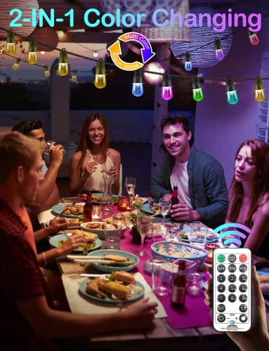 Xurisen G40 Outdoor String Lights X (Multi-Colored, 16Leds 60Ft) #TOP1